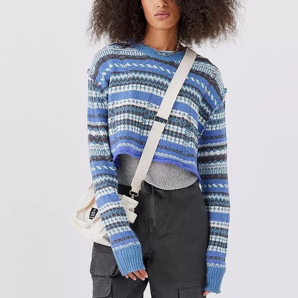 Urban Outfitters BDG Nico Distressed Cropped Jumper - Picture 5 of 13